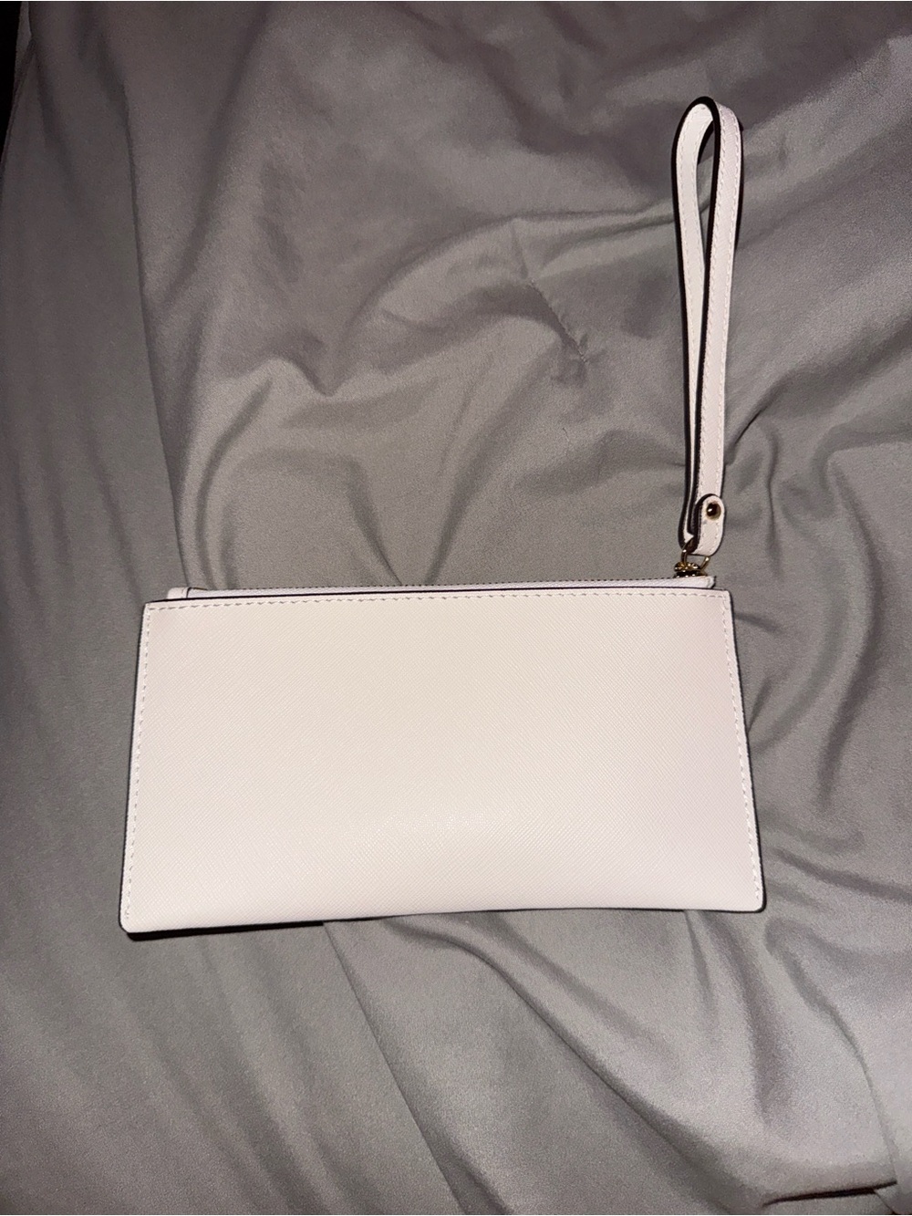 Michael Kors White Leather Wristlet Clutch